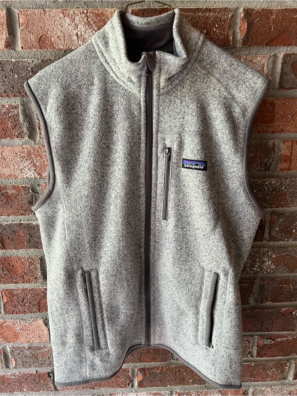 Patagonia Men's Heather Gray Fleece Vest Medium